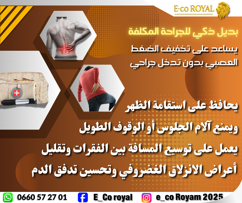 حزام الدعم الهوائي من Ecoroyal – ودع الآلم و إبدأ راحتك من ظهرك .